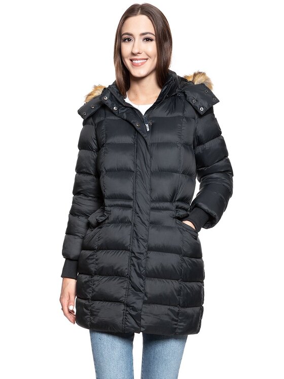 Mustang Mustang Kurtka damska HEIDI H LONGPARKA Czarny Regular Fit