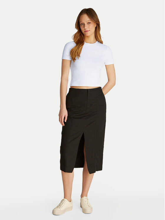Calvin Klein Jeans Calvin Klein Jeans Majica J20J225239 Bela Slim Fit