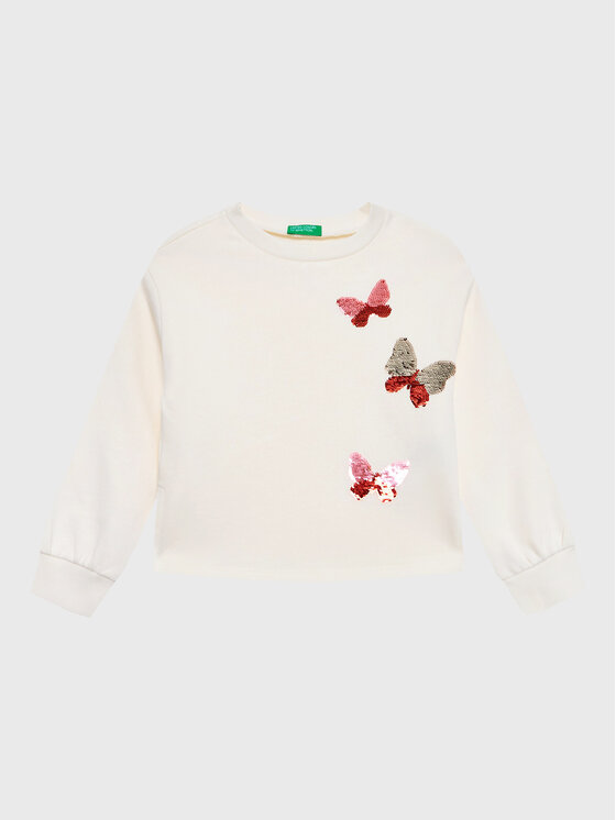 United Colors Of Benetton Felpa 3J68C10AN Écru Regular Fit, taglia : 170