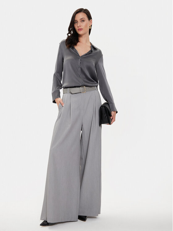 Imperial Imperial Hlače iz tkanine P3U0HMC Siva Relaxed Fit