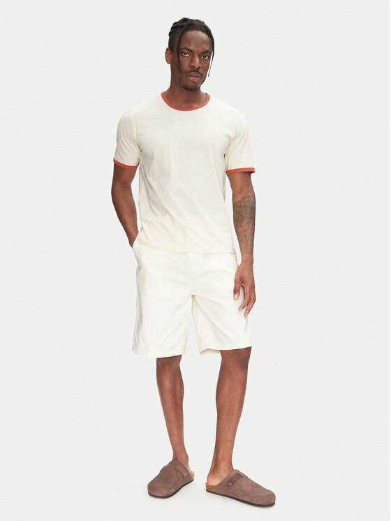 Jack&Jones Jack&Jones T-krekls Ringer 12277262 Écru Regular Fit