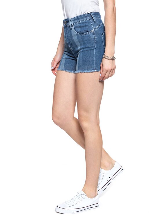 Lee Lee Szorty jeansowe CUT OFF SHORT Niebieski Slim Fit