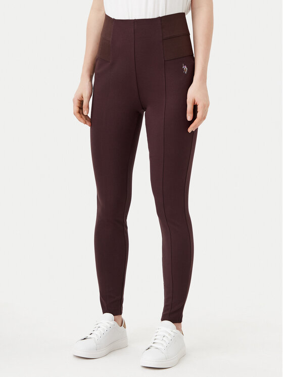 U.S. Polo Assn. Leggings WUP0053 Smeđa Slim Fit