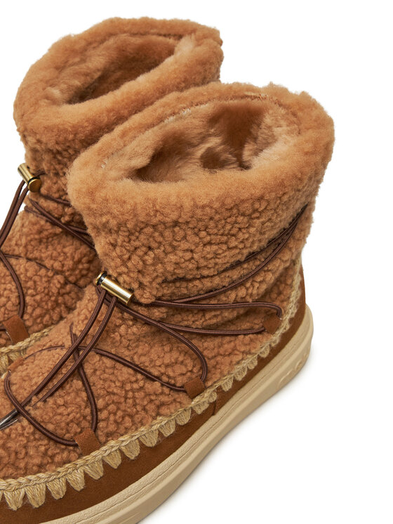 Mou Mou Čizme za snijeg Eskimo Sneaker Bold Scoub Lace FW411012A Smeđa