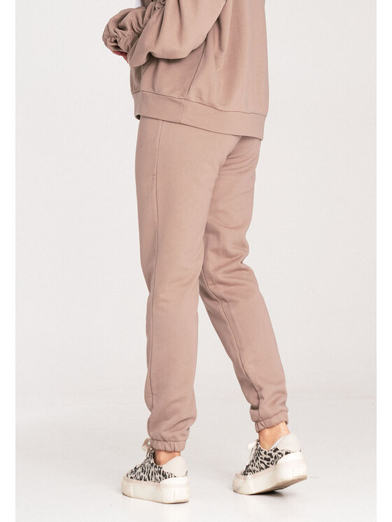 FIGL FIGL Teplákové nohavice M1056 Béžová Jogger Fit