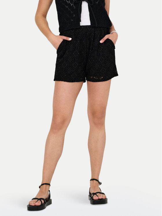 JDY JDY Шорти з тканини Eva 15351501 Чорний Loose Fit