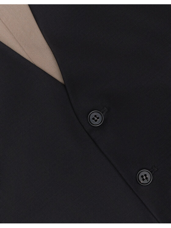Borgio Borgio Kamizelka rosolini_02 Granatowy Slim Fit