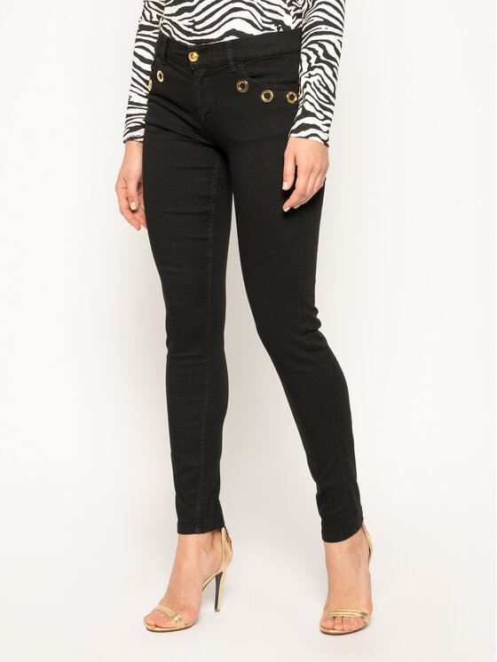 Cavalli Class Cavalli Class Blugi Slim Fit A1IUA013 Negru Slim Fit