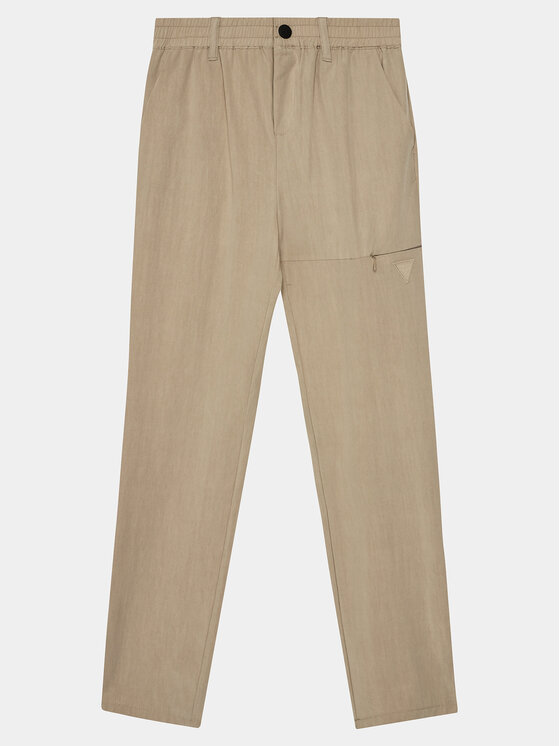 Guess Guess Pantaloni di tessuto Long L4RB00 WFKR0 Beige Regular Fit