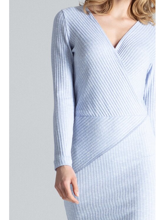 FIGL FIGL Šaty M637 Modrá Slim Fit