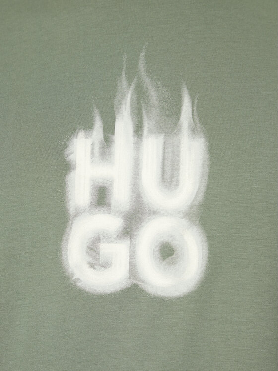 HUGO HUGO Тишърт Dalayer 50535363 Зелен Regular Fit