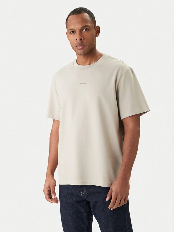 Calvin Klein Calvin Klein T-Shirt LV04LC241G Beżowy Regular Fit