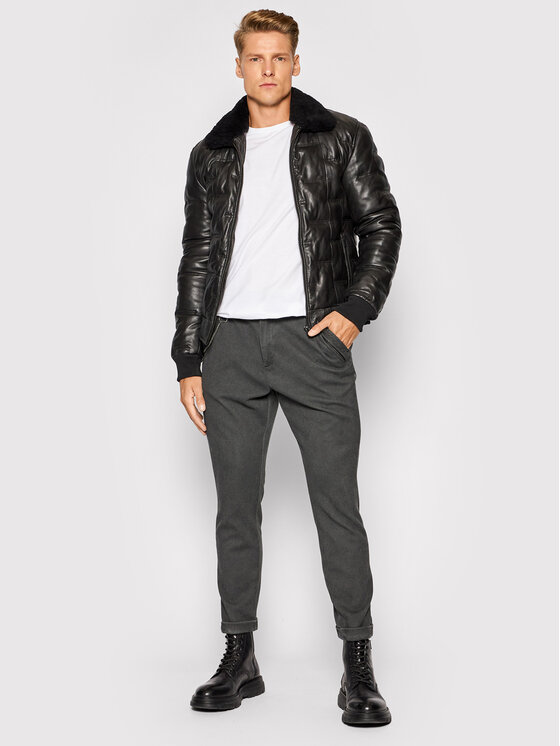 Serge Pariente Serge Pariente Шкіряна куртка Taylor Чорний Regular Fit