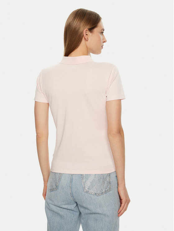 Guess Jeans Guess Jeans Тениска с яка и копчета W5RP47 KARS2 Бежов Regular Fit