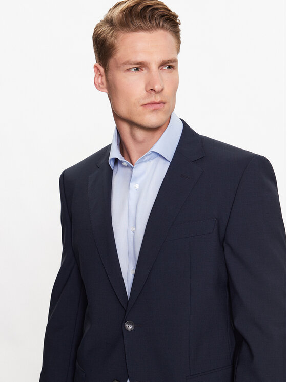 Boss Garnitur 50493667 Granatowy Slim Fit | Modivo.pl