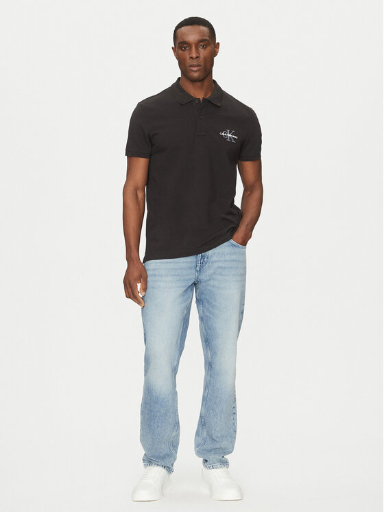 Calvin Klein Jeans Calvin Klein Jeans Polokošeľa Monologo J30J325664 Čierna Regular Fit