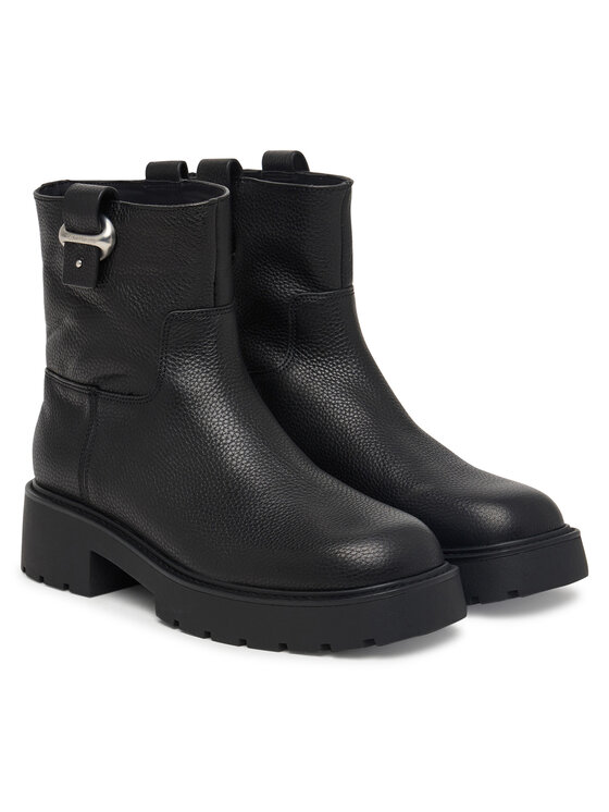 Calvin Klein Calvin Klein Botine Chunky Ankle Boot Lth Hdw HW0HW03202 Negru