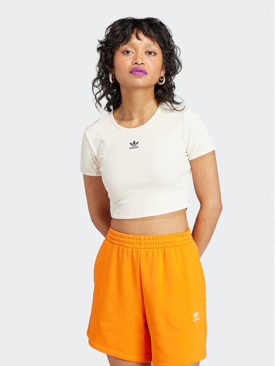 adidas adidas T-krekls Essentials IJ7804 Bēšs Slim Fit