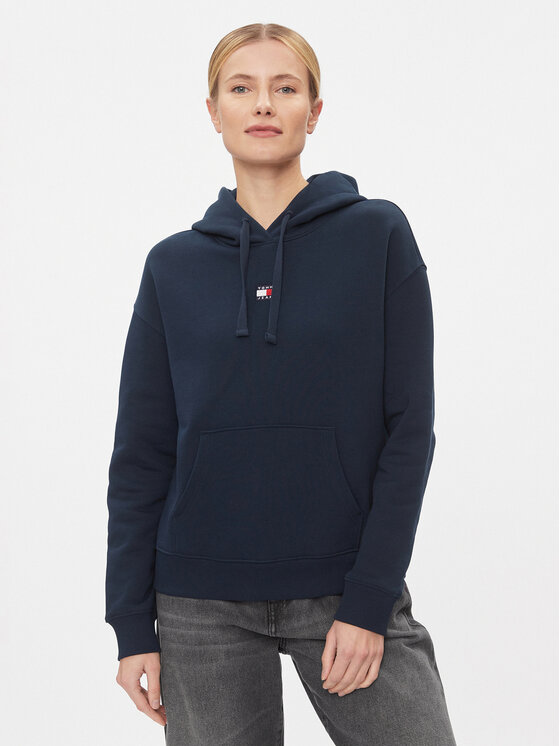 Tommy Jeans Tommy Jeans Jopa Badge DW0DW17326 Mornarsko modra Boxy Fit
