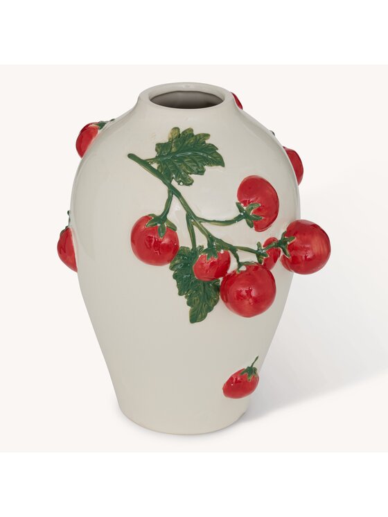 MIAhome MIAhome Wazon ceramiczny z gałązkami pomidorów POMODORI Beżowy