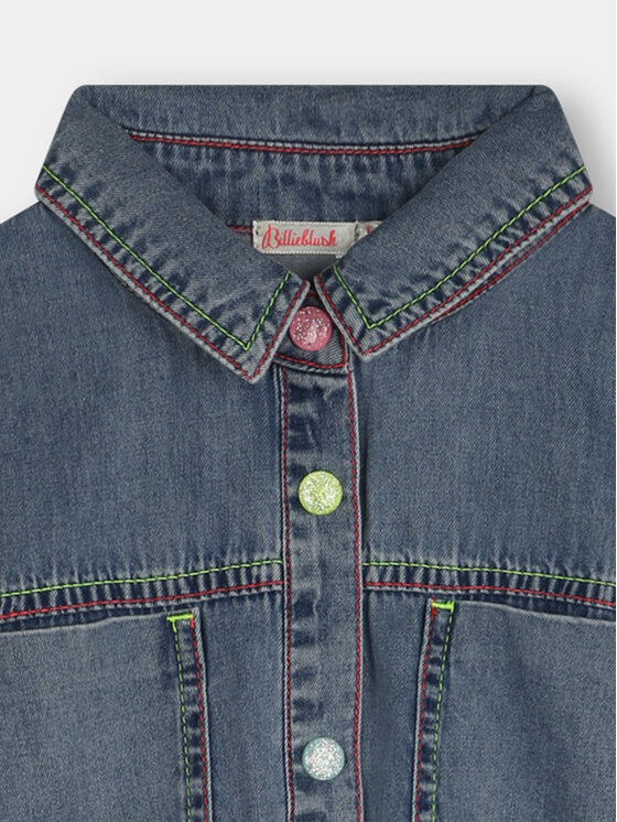 Billieblush Billieblush Jeans obleka U20181 Pisana Regular Fit