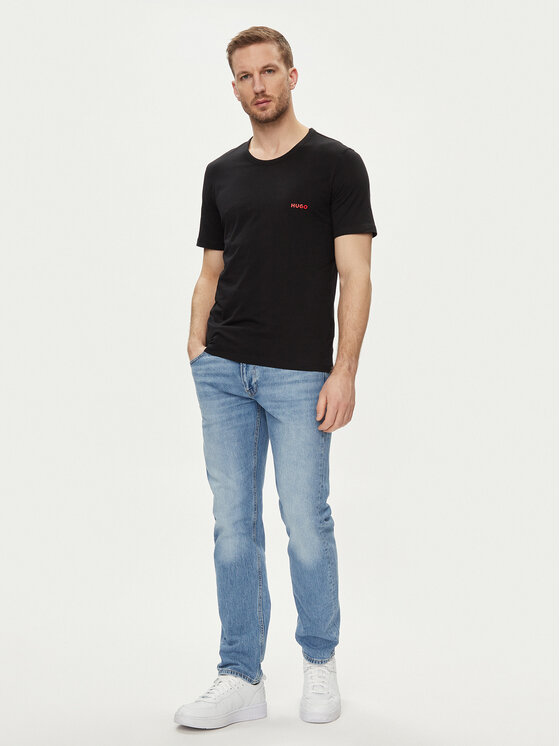 HUGO Hugo Súprava 3 tričiek 50493972 Čierna Regular Fit