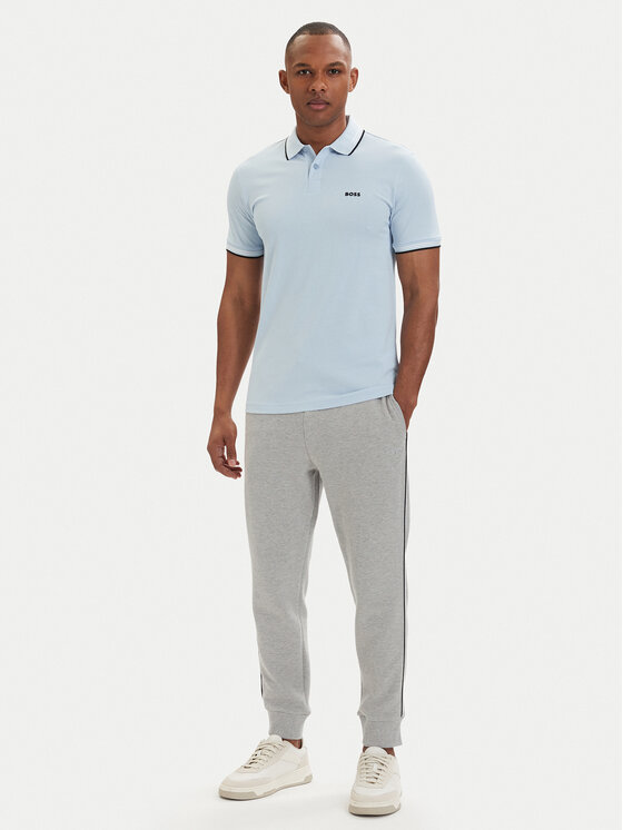 BOSS BOSS Polo marškinėliai Paul 50506193 Šviesiai mėlyna Slim Fit