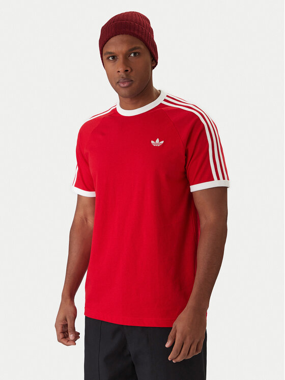 adidas adidas Тишърт 3-Stripes KE3535 Червен Regular Fit