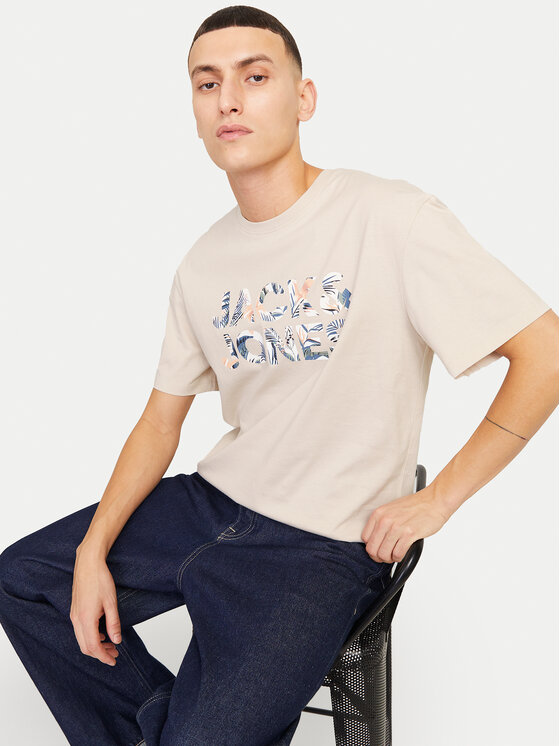 Jack&Jones Jack&Jones T-Shirt Bryan 12268127 Μπεζ Relaxed Fit
