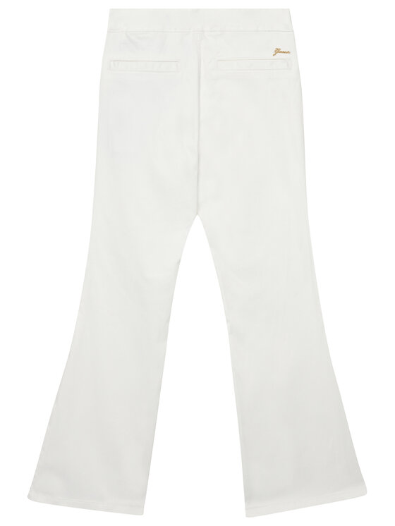 Guess Guess Hlače iz tkanine J6RB09 WF7H0 Bela Bootcut Fit