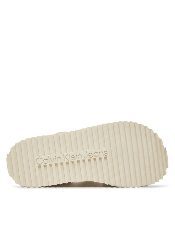 Calvin Klein Jeans Calvin Klein Jeans Sandalen Platform Buckle Rubber Mg Mtl YW0YW01513 Écru