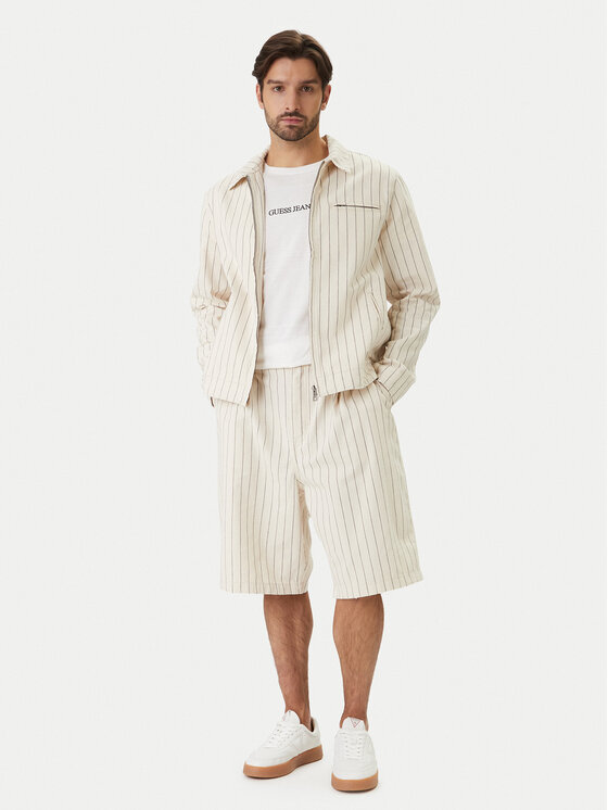 Guess Jeans Guess Jeans Jeansjacke M6GN70 D7961 Beige Regular Fit