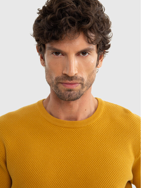 BIG STAR BIG STAR Sweter REYLI_202_160 Żółty Classic Fit