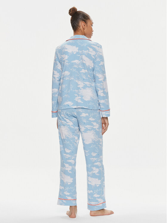 DKNY DKNY Pijama YI80003 Albastru celest Regular Fit