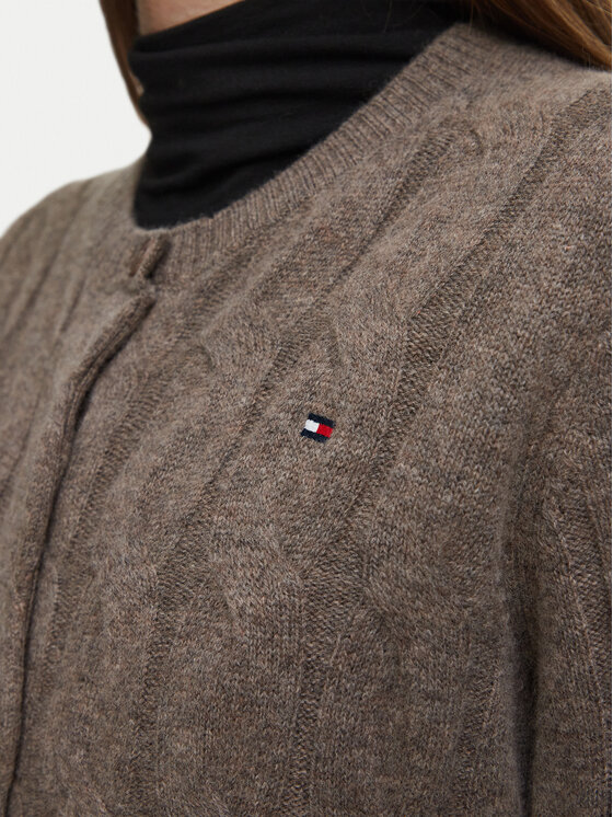 Tommy Hilfiger Tommy Hilfiger Кардиган Soft WW0WW52191 Тъмнобежов Regular Fit