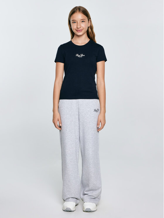 BIG STAR BIG STAR T-Shirt TOMSA Granatowy Slim Fit