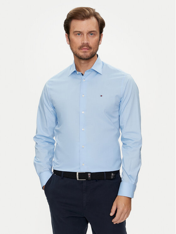 Tommy Hilfiger Tommy Hilfiger Πουκάμισο MW0MW35810 Γαλάζιο Regular Fit