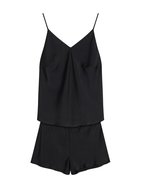 Esotiq Esotiq Piżama 43253 Czarny Regular Fit