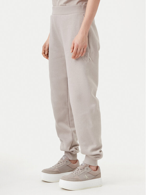 Calvin Klein Jeans Pantaloni da tuta Raised J20J224841 Grigio Relaxed Fit, taglia : XL