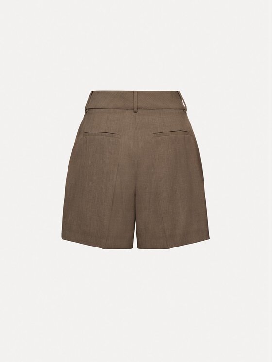 La Mania La Mania Pantaloncini di tessuto GAREL Marrone Basic Fit