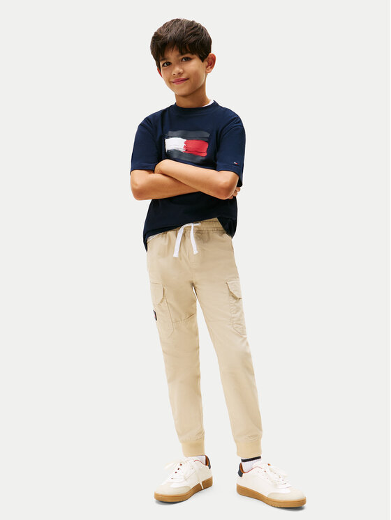 Tommy Hilfiger Tommy Hilfiger Tricou Flag Archive KB0KB10111 Bleumarin Regular Fit