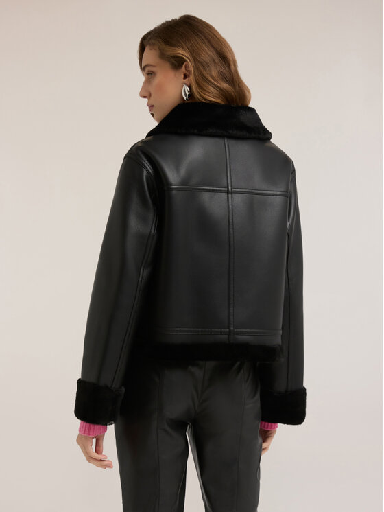 Motivi Motivi Pelliccia 8631Q000230N033 Nero Regular Fit