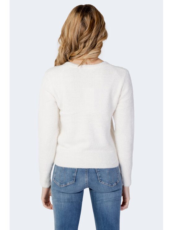 ONLY ONLY Maglione ELLA PIUMO LS V-NECK CC KNT Bianco V-Neck Fit