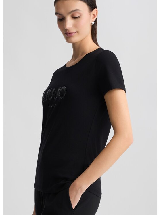 Liu Jo Liu Jo T-Shirt TA5214JS003W9415 Czarny Regular Fit