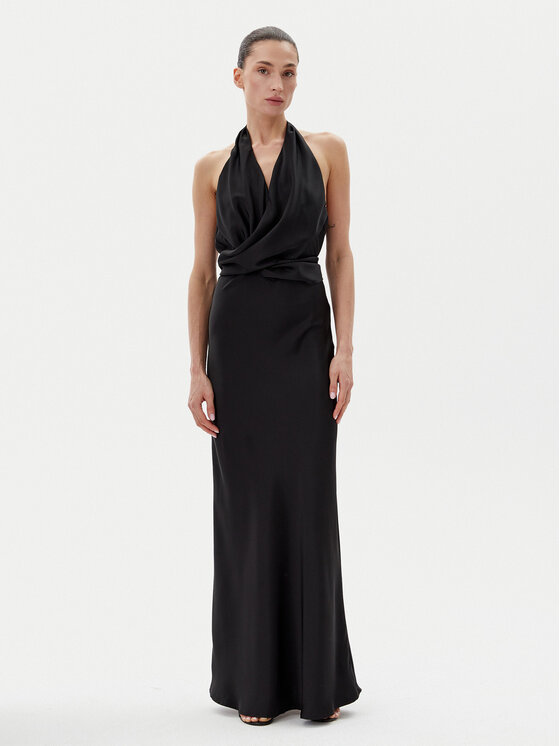 Eleh Eleh Официална рокля ESS250036 Черен Regular Fit
