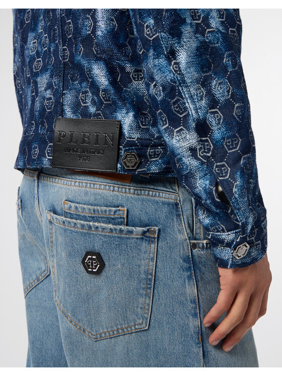 PHILIPP PLEIN PHILIPP PLEIN Kurtka jeansowa 29791 Granatowy Regular Fit