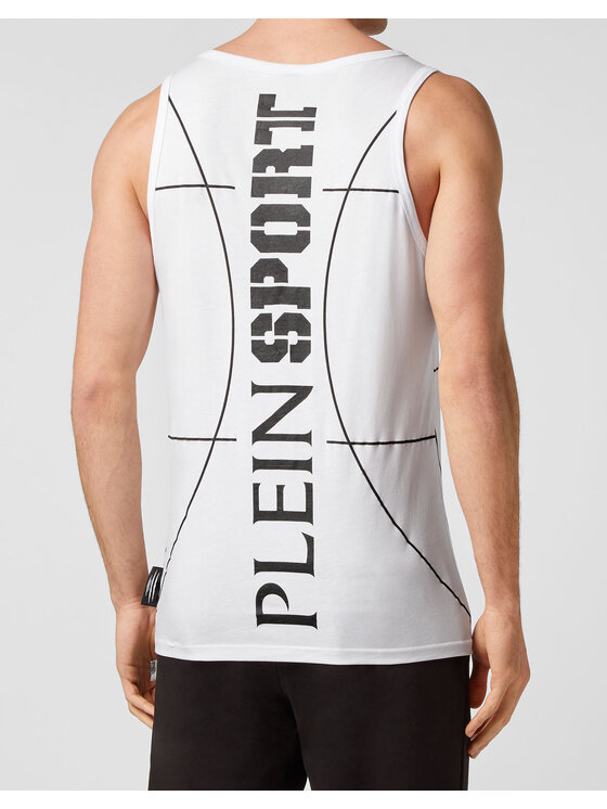 Plein Sport Plein Sport Tank top 1783 Biały Regular Fit