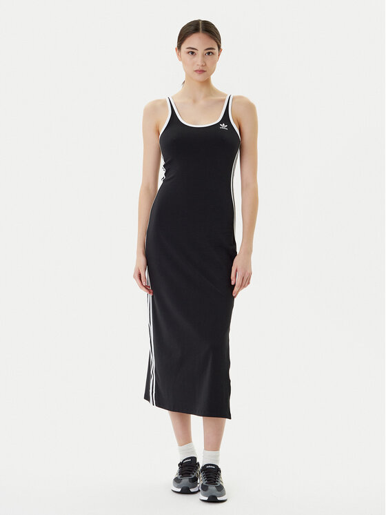 adidas adidas Kasdieninė suknelė adicolor 3-Stripes JD4619 Juoda Slim Fit
