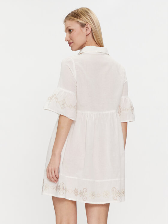 Iconique Iconique Літня сукня Sandra IC24-015 Білий Regular Fit