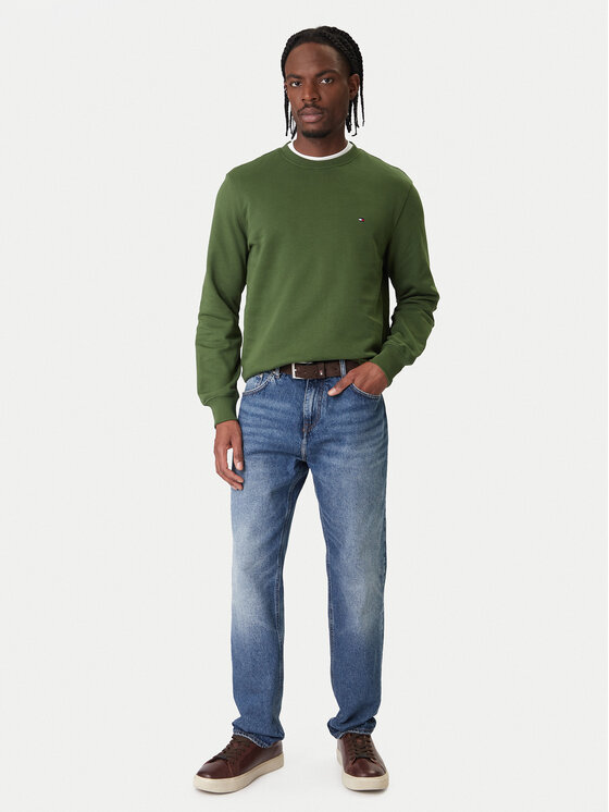 Tommy Hilfiger Tommy Hilfiger Pulóver Essential MW0MW37237 Zöld Regular Fit